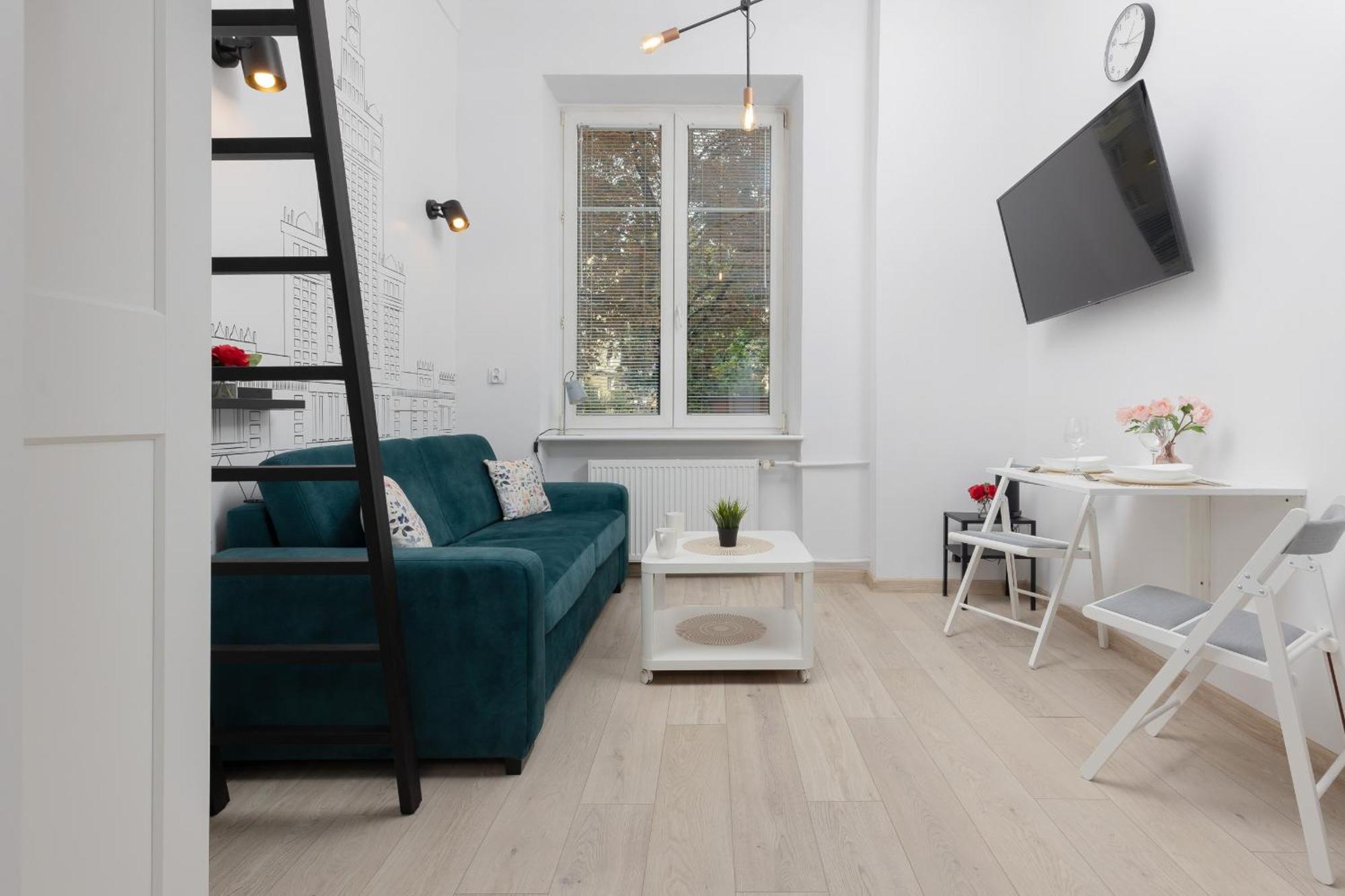 Aleja Wyzwolenia Studio with Mezzanine Warsaw Downtown by Noclegi Renters Exteriör bild